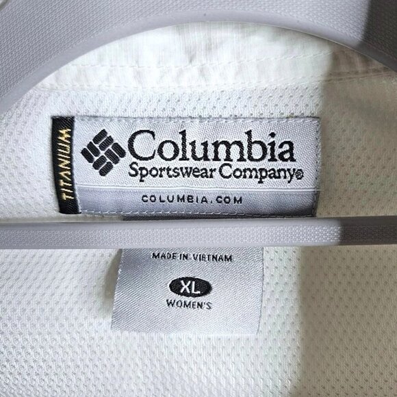 COLUMBIA SPORTSWEAR Titanium Sleeveless Shirt Top WHITE size XL Outdoors Casual - Picture 3 of 6